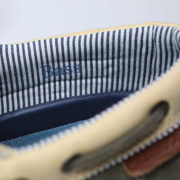 G.H. Bass & Co Canvas Deck Boat Shoes Moc Toe Loafers Preppy Yellow Green White - Picture 11 of 14